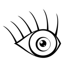 eye icon on white background