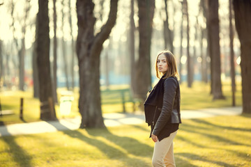 portrait of a girl in the park