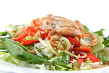 salad of fried chicken