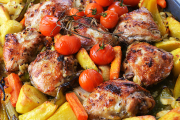 vegetables and chicken
