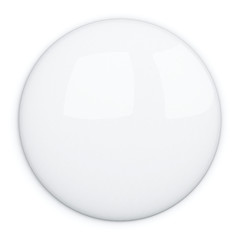 White blank badge button, 3d