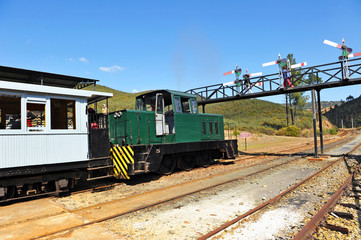 Tourist train from Rio Tinto Mines, Huelva, Spain