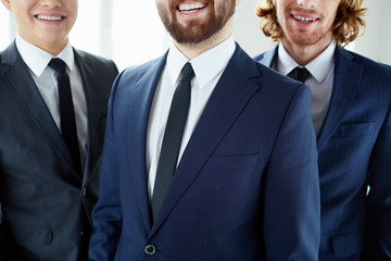 Smiling businessmen