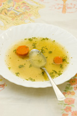 soup and spoon the retro tablecloth