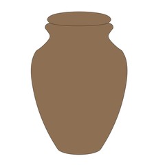 cartoon illustration of urn for ashes