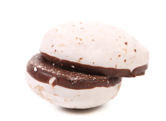 White Kiss Cookies with chocolate.