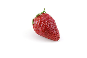 Strawberries on white background