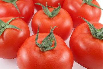 Tomato on white background
