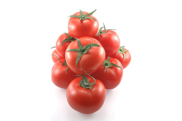 Tomato on white background