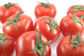 Tomato on white background