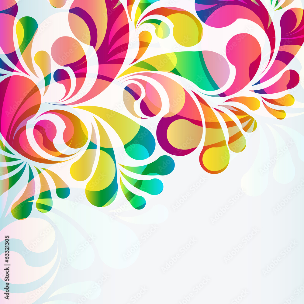 Poster abstract colorful arc-drop background.