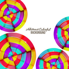 Abstract colorful rainbow curve background design.