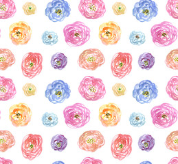 Watercolor flower pattern