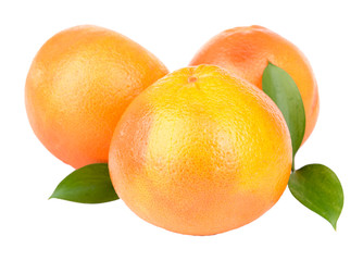 Ripe grapefruit isolated on white