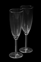 Empty champagne glass