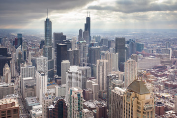 Naklejka na ściany i meble Chicago Skyline