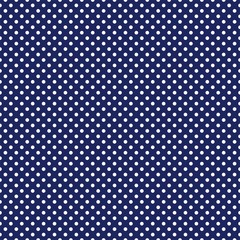 Vector white polka dots on blue background tile pattern - 63324353