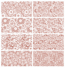 Set of lacy patterns.