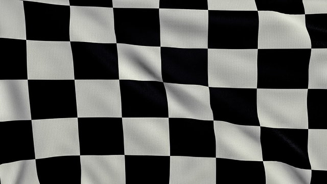 Black And White Chequered Flag looping