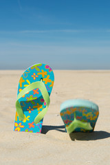 Flip flops at the beach