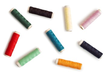 Colored spools threads