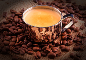 cup of Coffee with beans