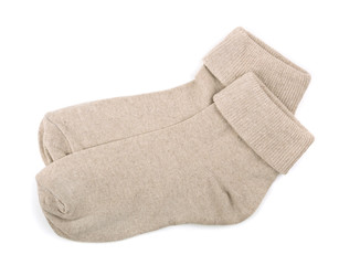 Pair of grey cotton socks
