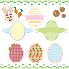 Set of Easter eggs with the Easter Bunny - 63327303