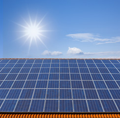 Solarpanels auf Hausdach