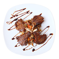Rack of lamb top view