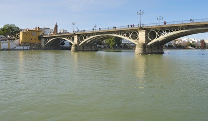 Fototapeta premium The Triana Bridge in Seville. Spain