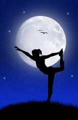 Yoga in the moonlight