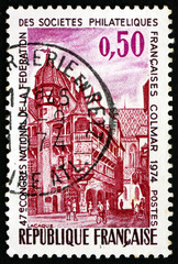 Postage stamp France 1974 Pfister House, Colmar