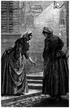 2 Peasants Talking - Comm&egrave;res - 19th century