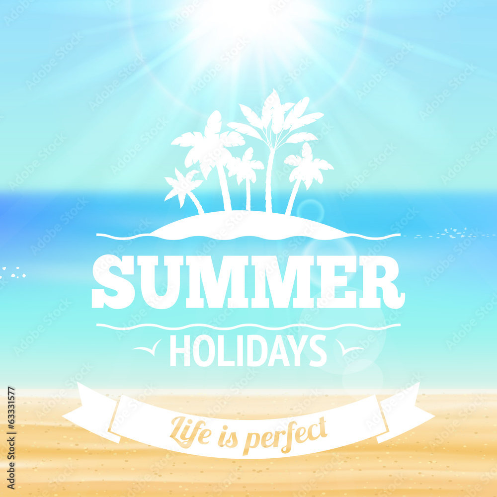 Sticker Summer holidays poster