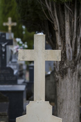 Old cross in a cemetery