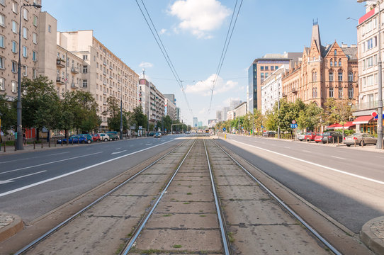 Fototapeta Marszalkowska Street in Warsaw