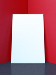 frame in corner of red interior