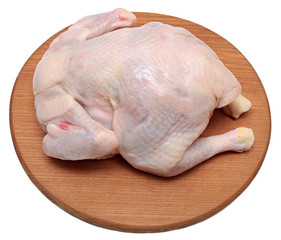 Raw chicken. Isolated on white.