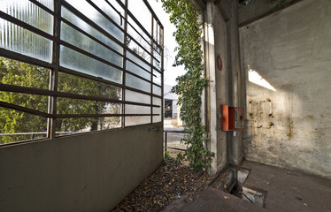 Doorway of an abandoned factory