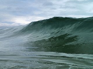 Beautiful Blue Sea Wave. Vietnam.