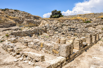 Fototapeta na wymiar Ruins of ancient town on Cyprus