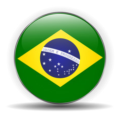 Obraz premium Brazil flag icon