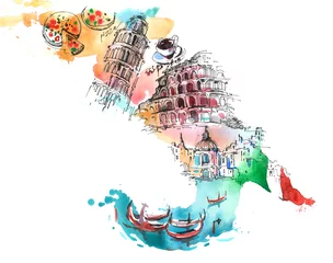 Peel and stick wall murals Paintings Italy