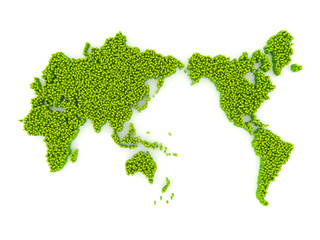 World map from cubes