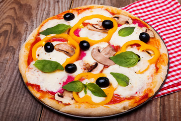 Delicious hot pizza