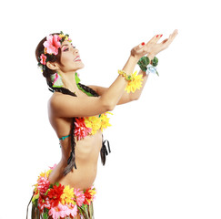 girl with Hawaiian accessories © zea_lenanet