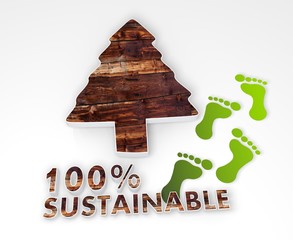 sustainable abstract conifer 3d icon