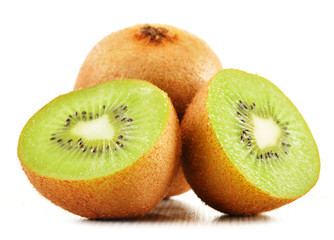 Kiwi fruit isolated on white background