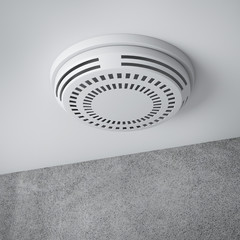 smoke detector on a ceiling